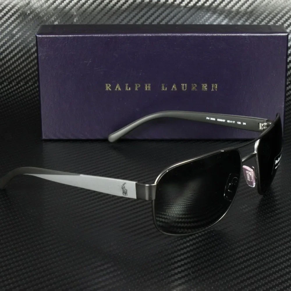 NEW Ralph Lauren Gunmetal Men's Sunglasses w/ box